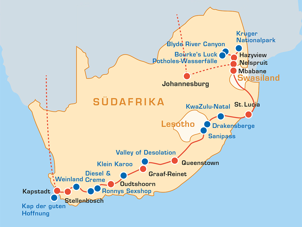Südafrika XXL Abenteuer vom Kruger National Park nach Kapstadt - Motorradtour