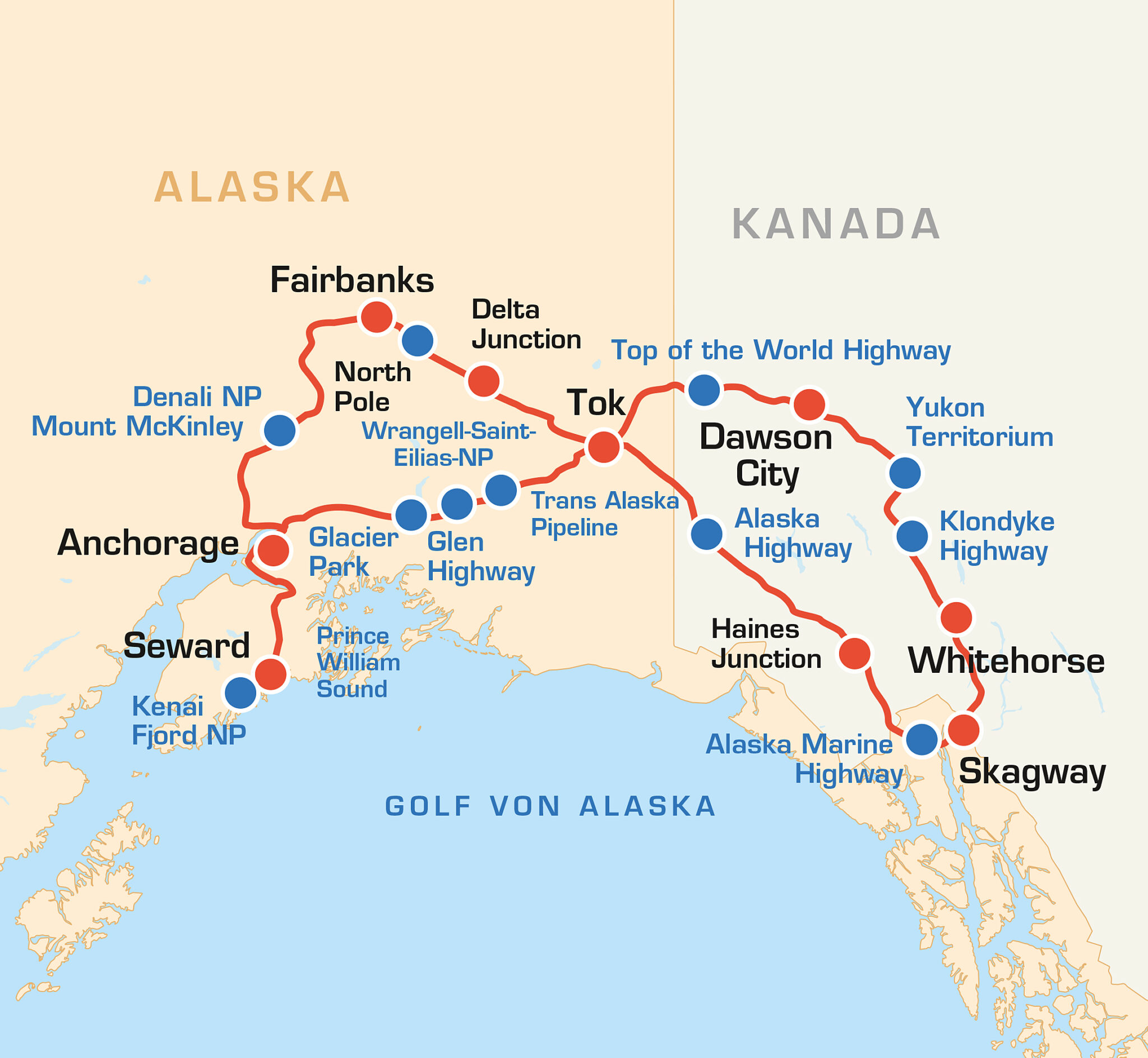 Alaska Motorradtour / Yukon Motorradtour / USA Kanada