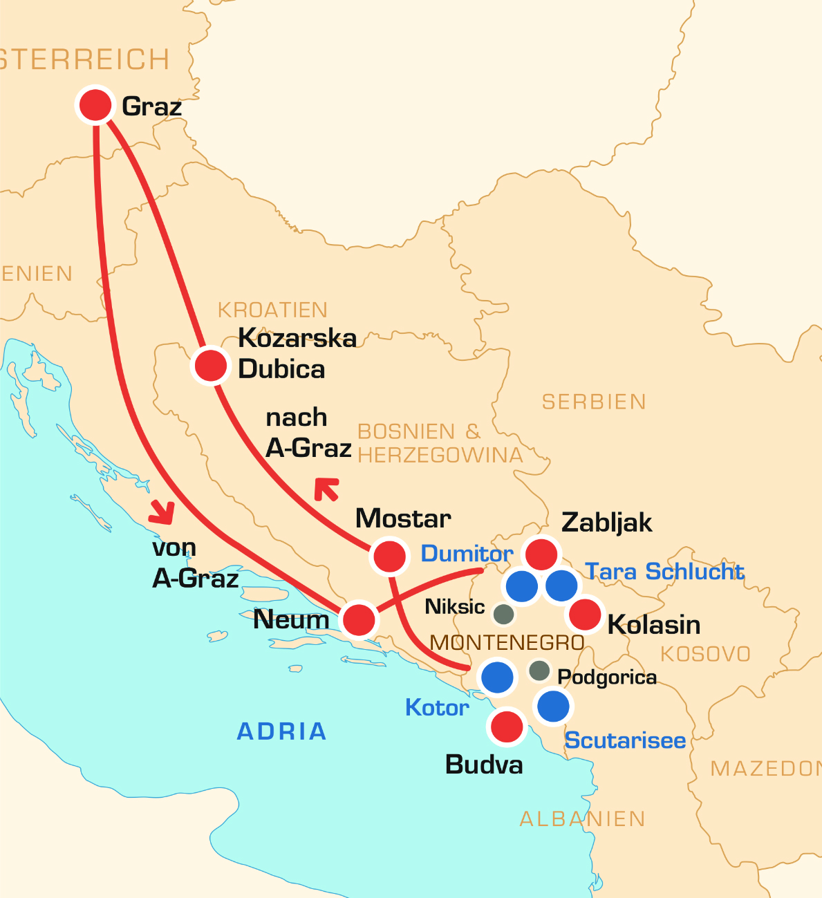Adria - Schotter Abenteuer Tour Kroatien und Slowenien für Reiseenduros