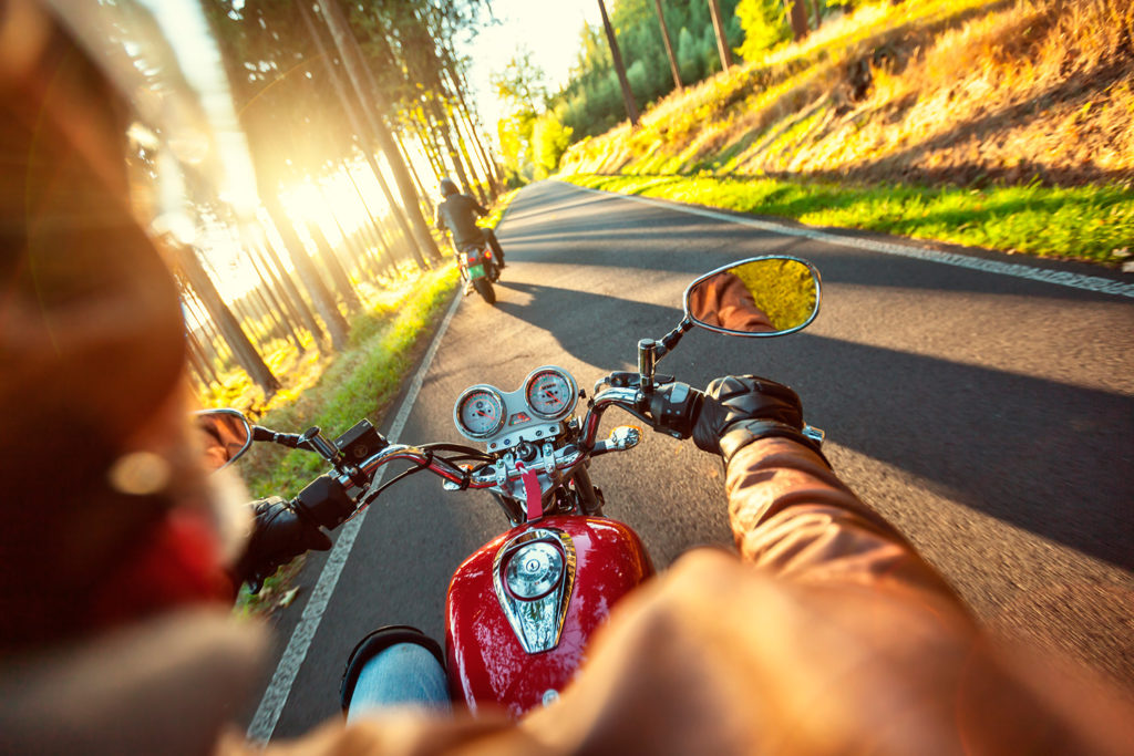 Motorrad Tour, Motorrad Reise während des Indian Summer