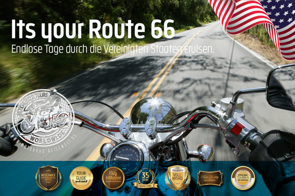 Route 66 auf Harley-Davidson ®