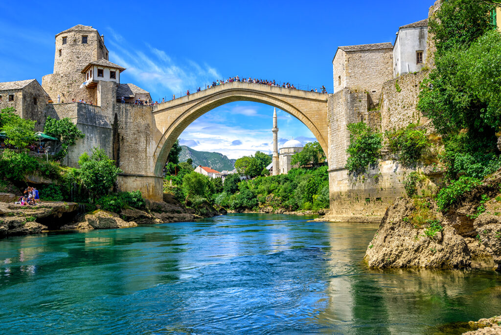Albanien Motorradreise, Mostar Star Most Brücke